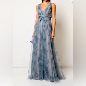Marchesa Notte Dress - Dusty Blue